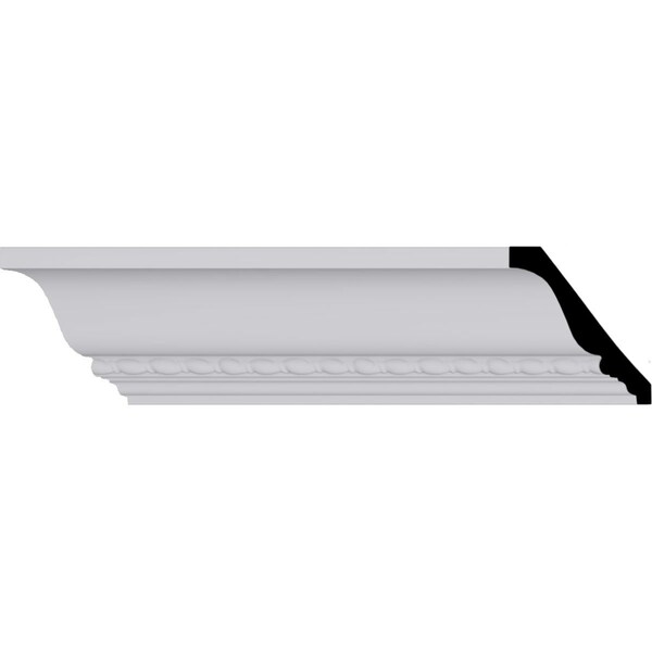 Ekena Millwork 3 3/4"H x 3 3/8"P x 5"F x 94 1/2"L Theia Bead and Barrel Crown Moulding MLD03X03X05TH - main